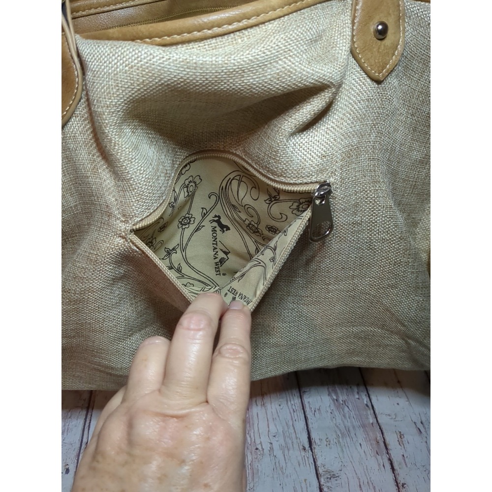 MONTANA WEST‎ Purse Weekender Bag Large Western Horse Tote Handbag Soft Canvas - Picture 7 of 7